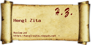 Hengl Zita névjegykártya